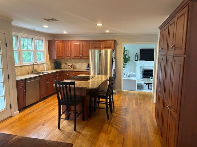 kitchen with an island design